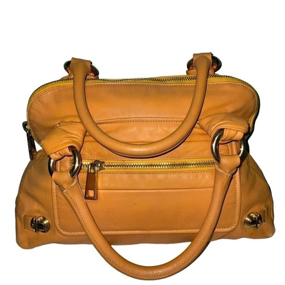 NOTFOR SALE!!!MARC JACOBS 2008 RESORT COLLECTION LEATHER SATCHEL TOTE BAG MANGO - Picture 15 of 16